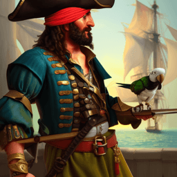 A pirate and his parrot